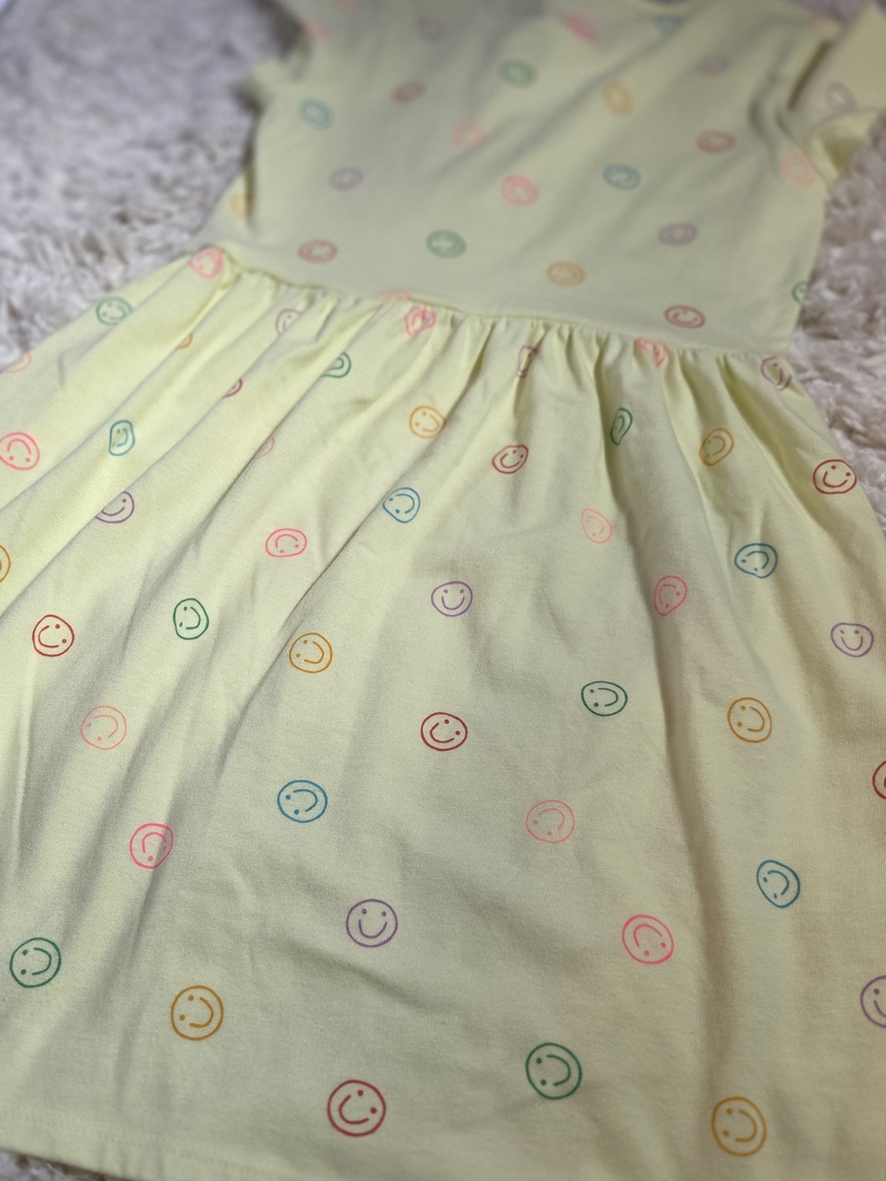 Girls Smiley Face Print Dress